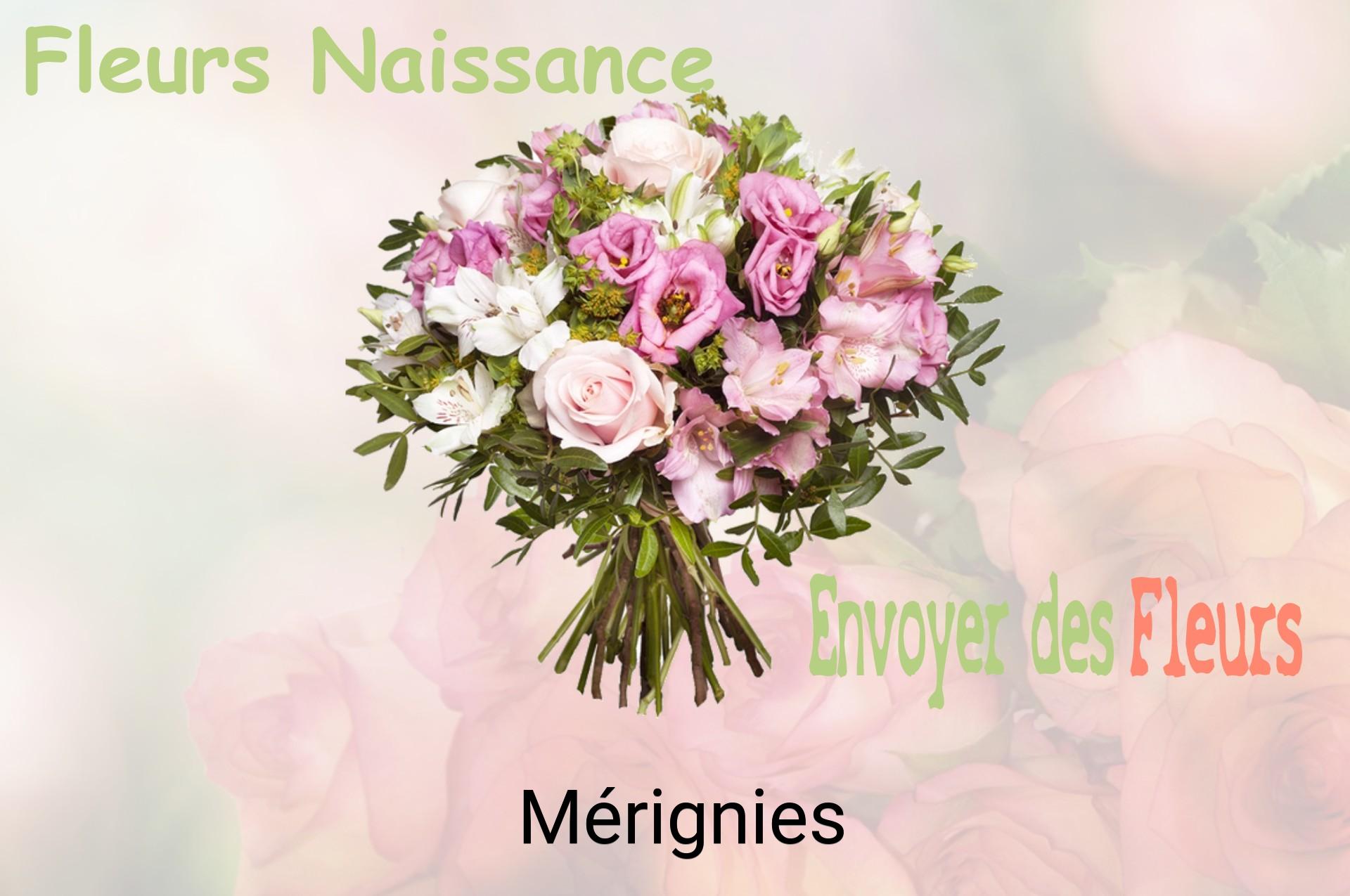 Bouquet de fleurs de naissance livré à Mérignies